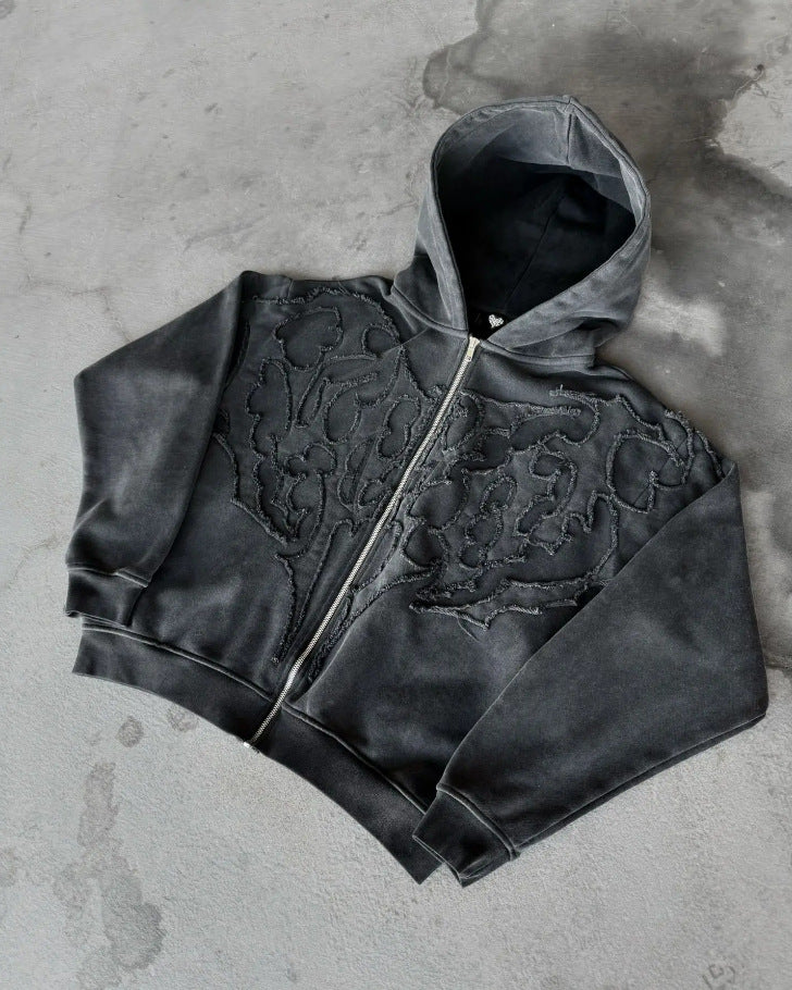 Street Style Zipper Hoodie Coat