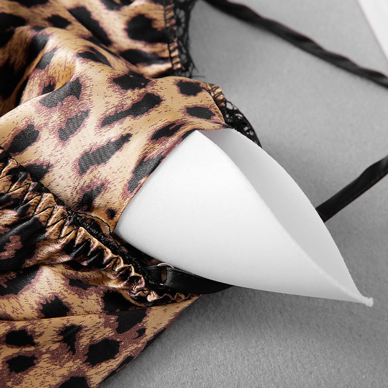 Silk Leopard Print Pajamas Set