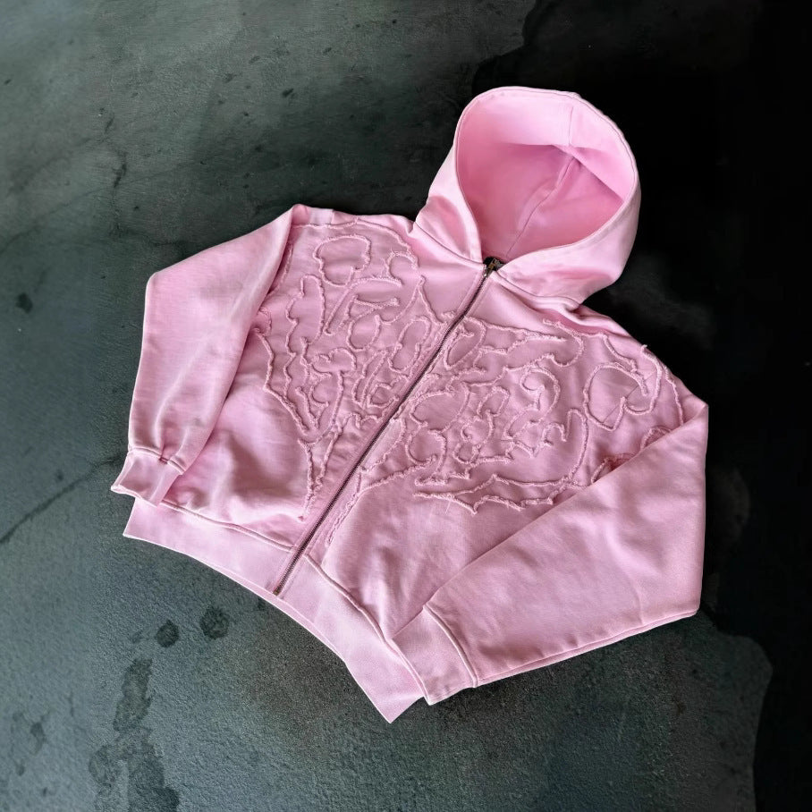 Street Style Zipper Hoodie Coat