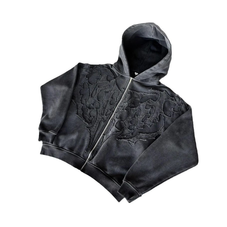 Street Style Zipper Hoodie Coat