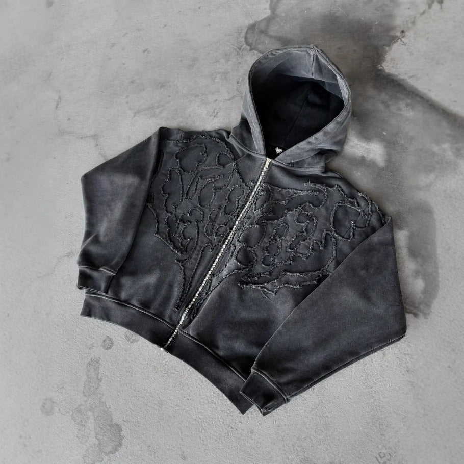 Street Style Zipper Hoodie Coat