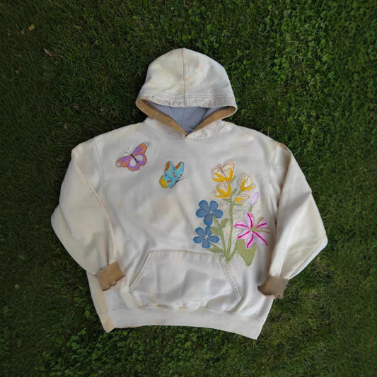 Floral Butterfly Print Pattern Women's Hoodie