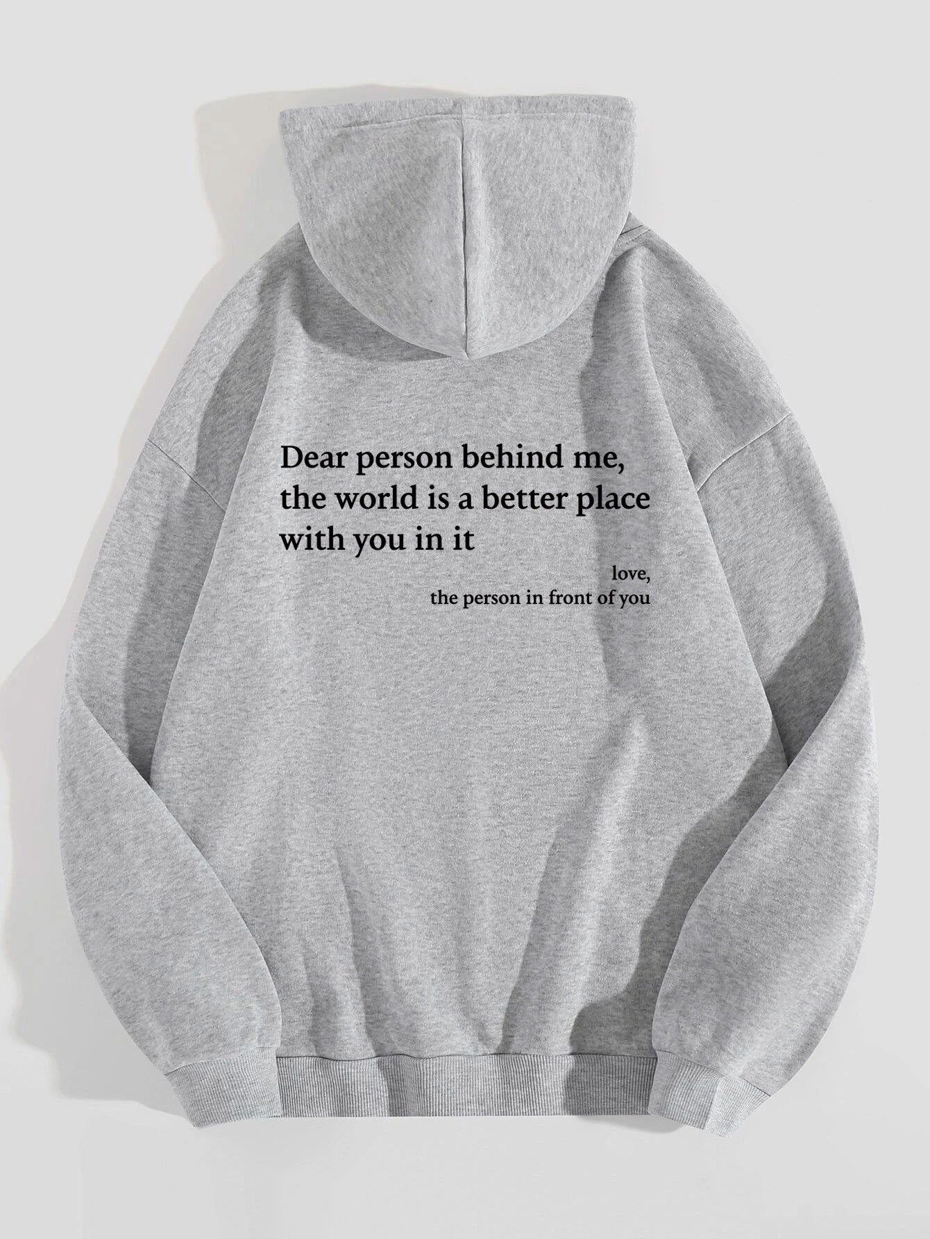 Dear Person Behind Me, Printed Unisex Hoodie