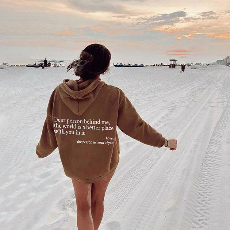 Dear Person Behind Me, Printed Unisex Hoodie