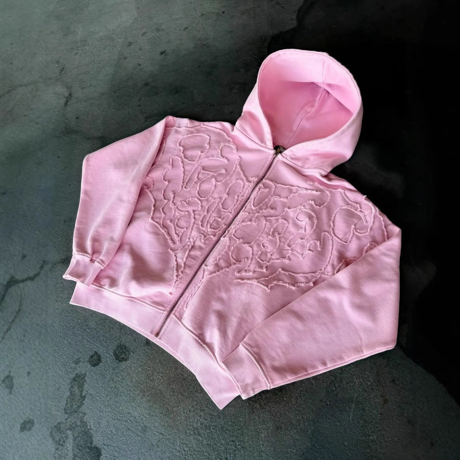 Street Style Zipper Hoodie Coat