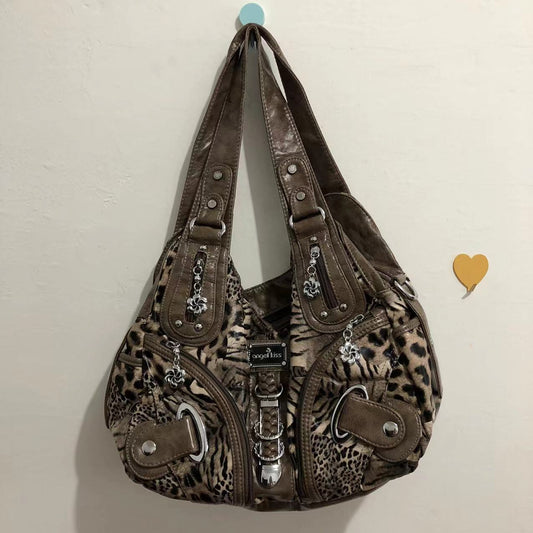 Women's Leopard Print Shoulder Bag
