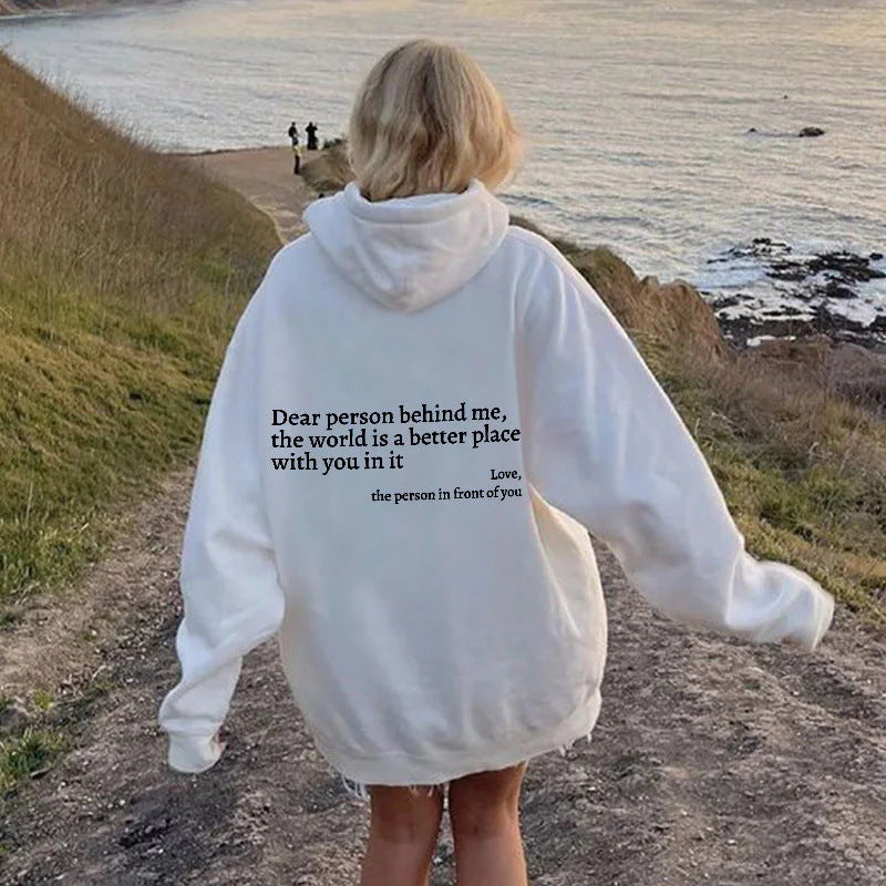 Dear Person Behind Me, Printed Unisex Hoodie