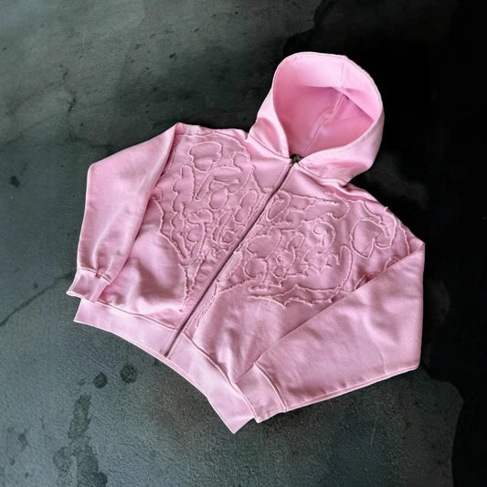 Street Style Zipper Hoodie Coat