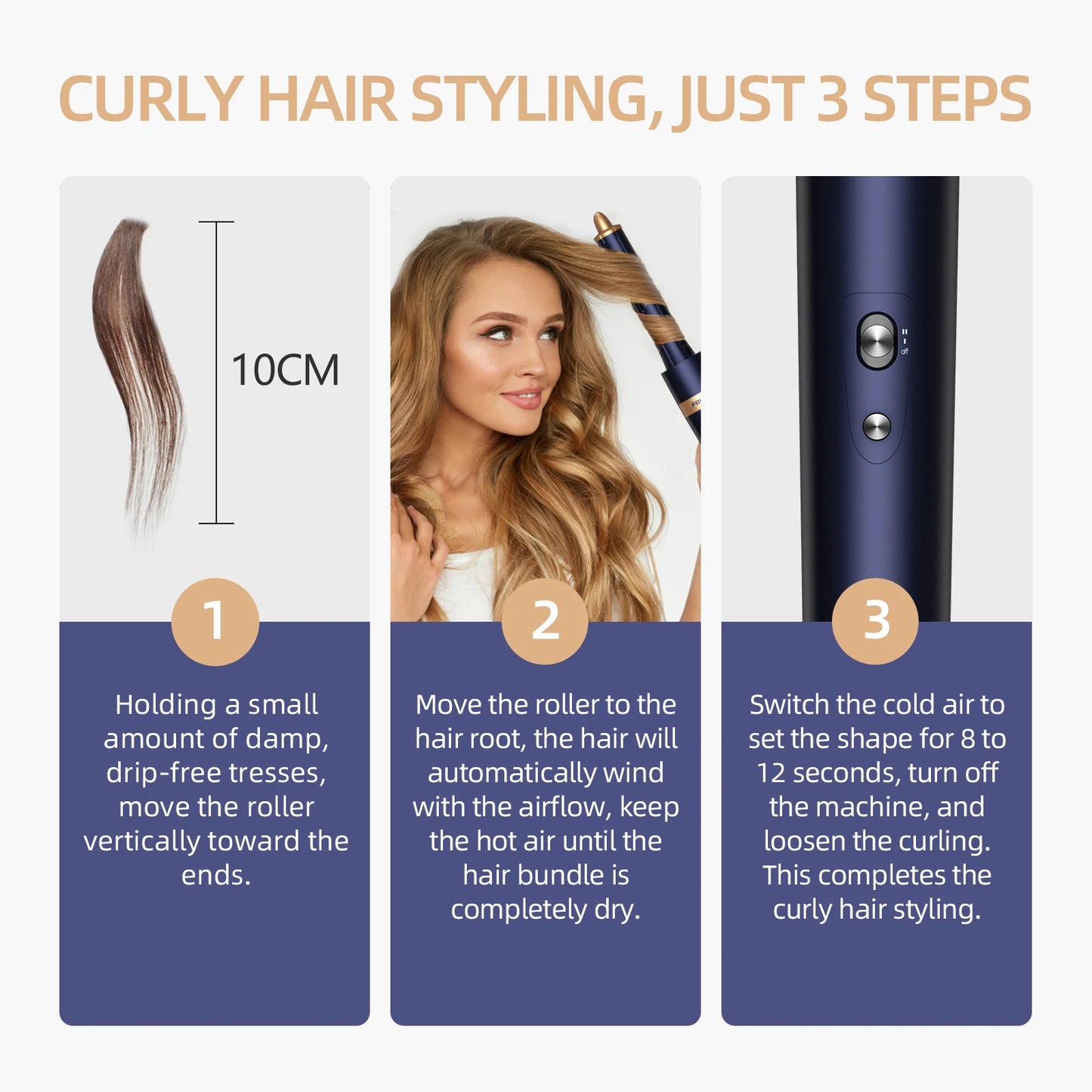 Multi Styler for Straight Wavy Curly and Coily Hair Includes 2 Curlers to Curl in Different Directions 5 in 1 Hair Tools