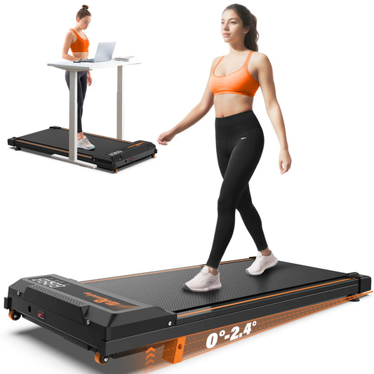 Walking Pad Treadmill Under Desk Treadmill With I 3 Level Incline Home Use Foldable Steel Electric Running Exercise Machine
