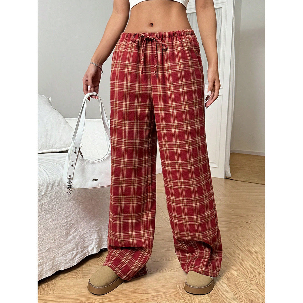 Leopard Print Casual Wide Leg Loose Sweatpants