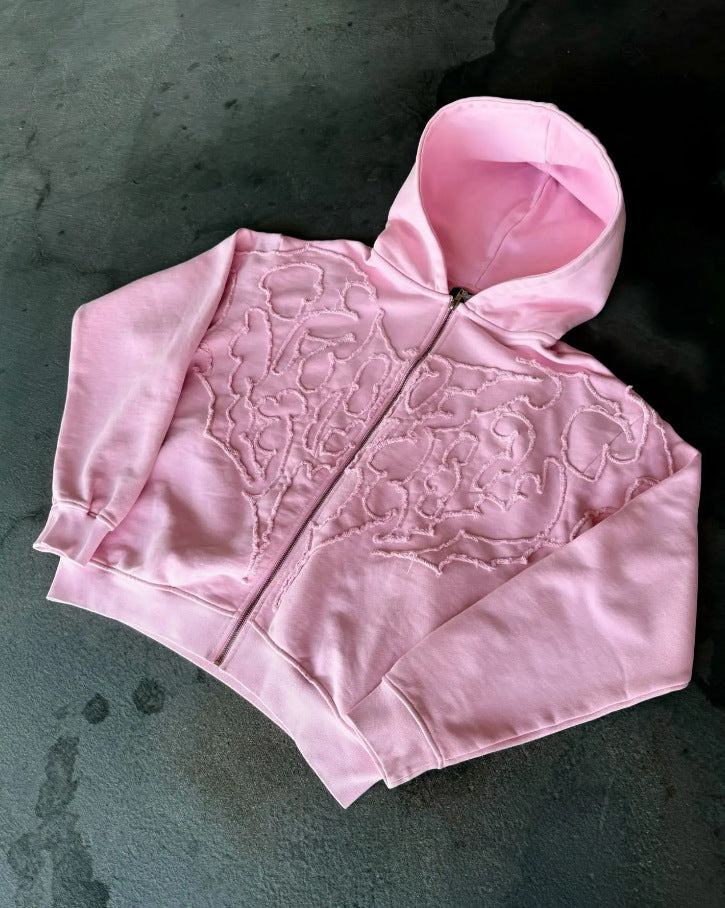Street Style Zipper Hoodie Coat