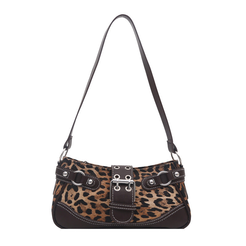 Womens Leopard-Print Elegant Shoulder Bag