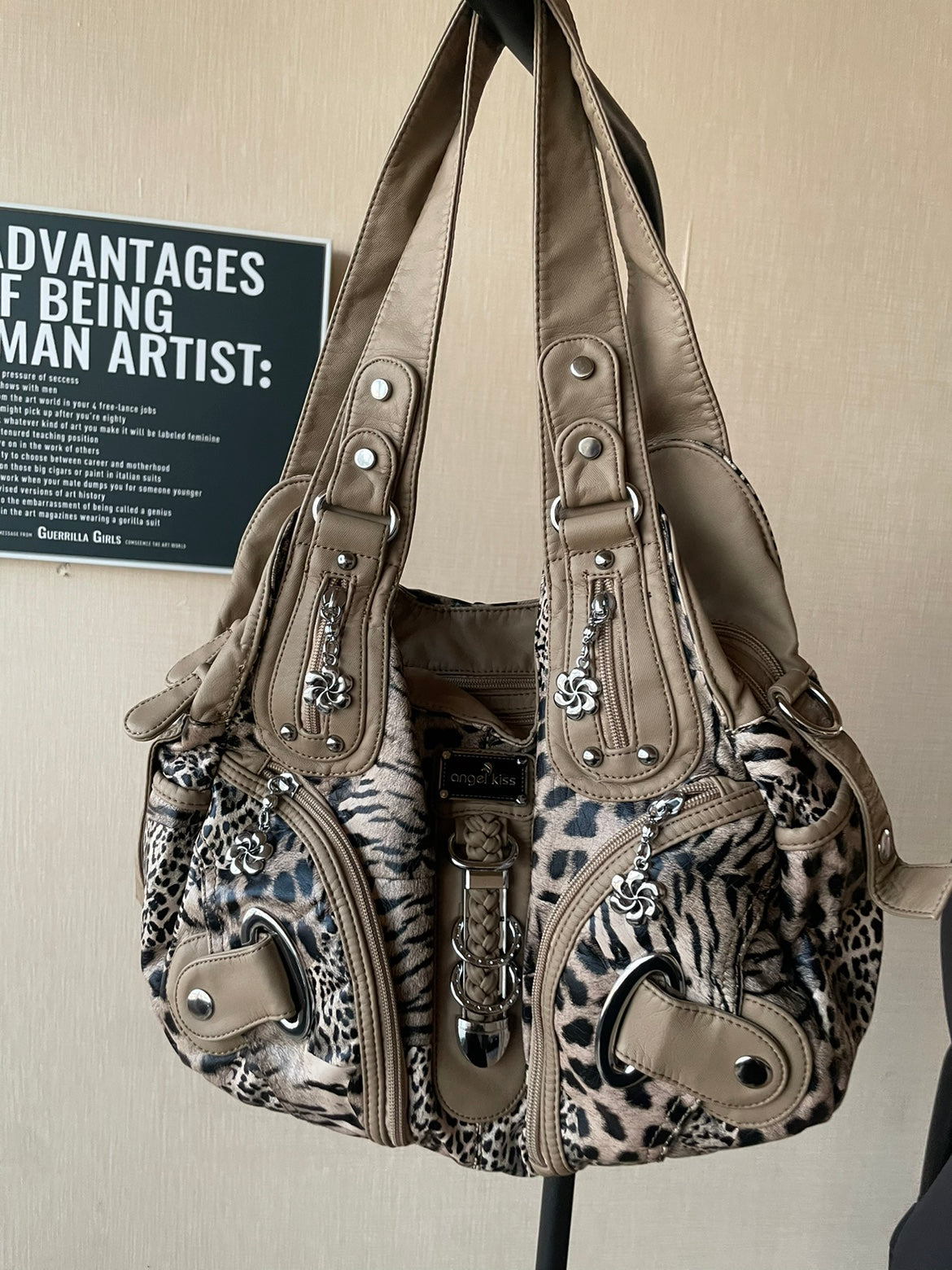 Women's Leopard Print Shoulder Bag