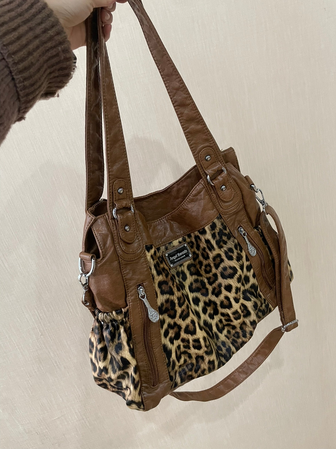 Women's Leopard Print Shoulder Bag
